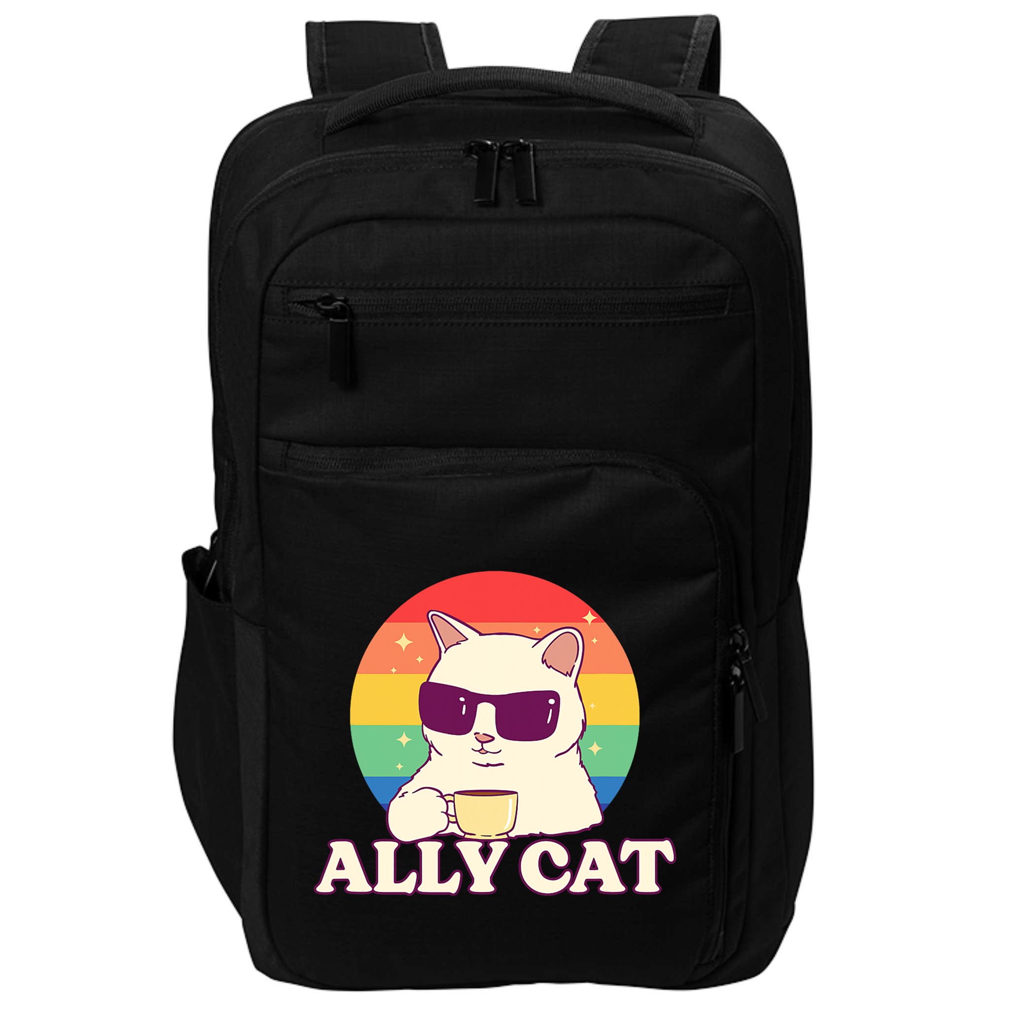 Ally Cat Pride Gift Impact Tech Backpack