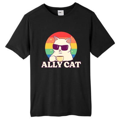 Ally Cat Pride Gift Tall Fusion ChromaSoft Performance T-Shirt