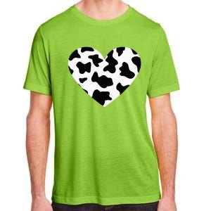 Awesome Cow Print Black & White Print Heart Adult ChromaSoft Performance T-Shirt