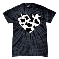 Awesome Cow Print Black & White Print Heart Tie-Dye T-Shirt