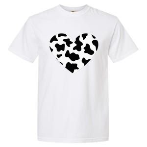 Awesome Cow Print Black & White Print Heart Garment-Dyed Heavyweight T-Shirt