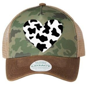 Awesome Cow Print Black & White Print Heart Legacy Tie Dye Trucker Hat