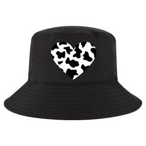 Awesome Cow Print Black & White Print Heart Cool Comfort Performance Bucket Hat