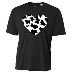 Awesome Cow Print Black & White Print Heart Cooling Performance Crew T-Shirt