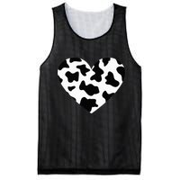 Awesome Cow Print Black & White Print Heart Mesh Reversible Basketball Jersey Tank