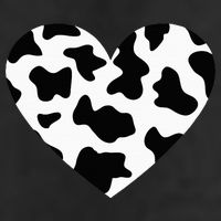 Awesome Cow Print Black & White Print Heart Golf Towel