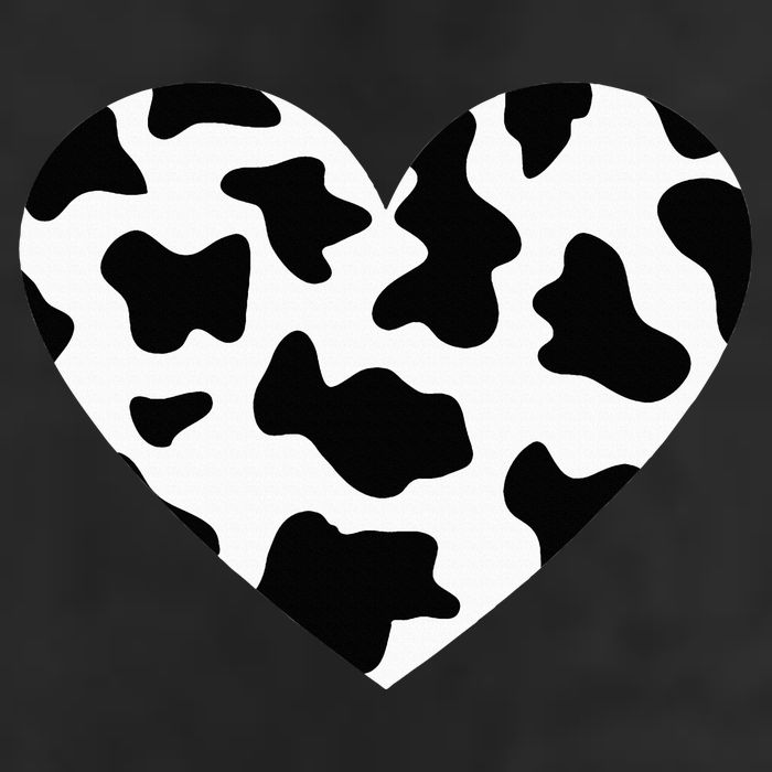 Awesome Cow Print Black & White Print Heart Golf Towel