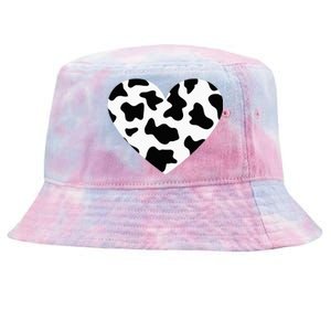 Awesome Cow Print Black & White Print Heart Tie-Dyed Bucket Hat