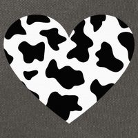 Awesome Cow Print Black & White Print Heart Cotton Canvas Backpack