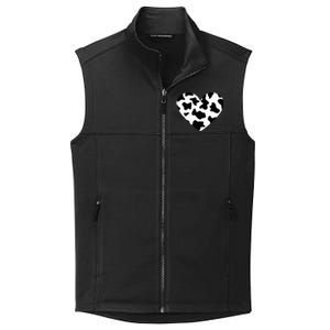 Awesome Cow Print Black & White Print Heart Collective Smooth Fleece Vest