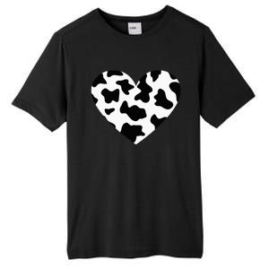 Awesome Cow Print Black & White Print Heart Tall Fusion ChromaSoft Performance T-Shirt