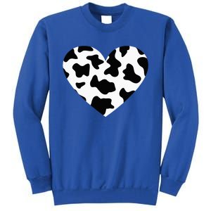 Awesome Cow Print Black & White Print Heart Sweatshirt