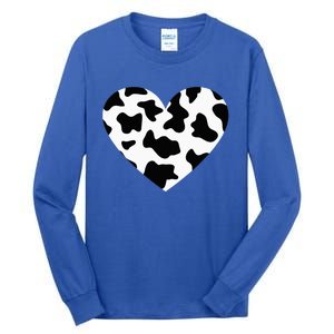 Awesome Cow Print Black & White Print Heart Tall Long Sleeve T-Shirt