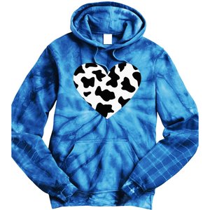 Awesome Cow Print Black & White Print Heart Tie Dye Hoodie