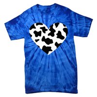 Awesome Cow Print Black & White Print Heart Tie-Dye T-Shirt