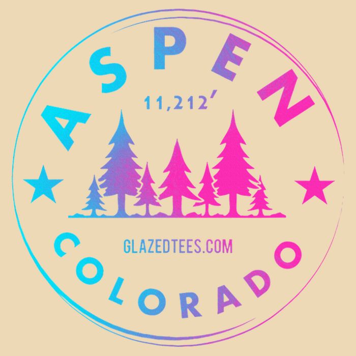 Aspen Colorado Retro Big Mountain Forest Bag