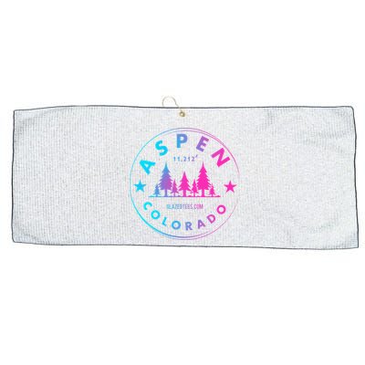 Aspen Colorado Retro Big Mountain Forest Large Microfiber Waffle Golf Towel