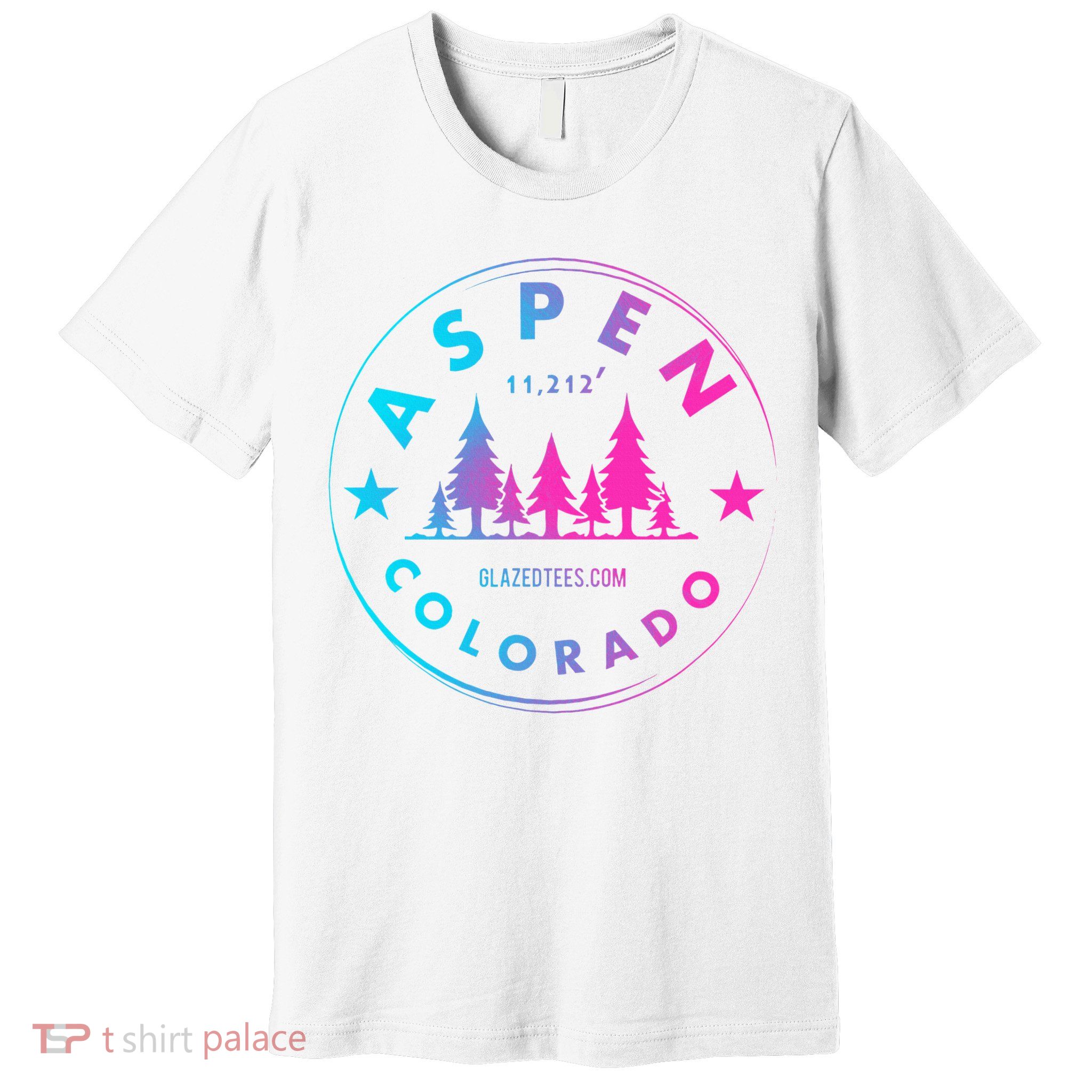 Aspen Colorado Retro Big Mountain Forest Premium T-Shirt