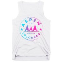 Aspen Colorado Retro Big Mountain Forest Tank Top