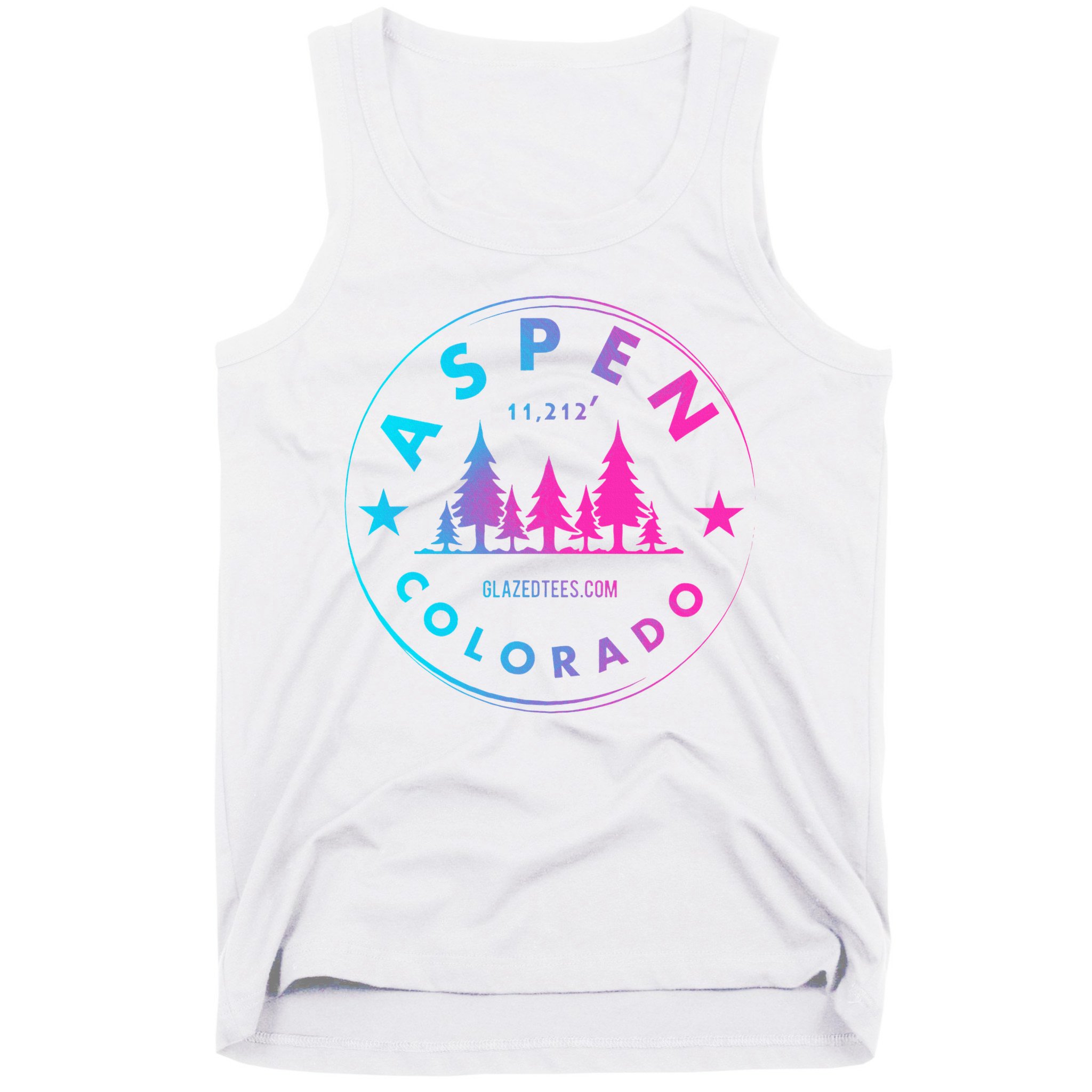 Aspen Colorado Retro Big Mountain Forest Tank Top