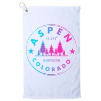 Aspen Colorado Retro Big Mountain Forest Golf Towel