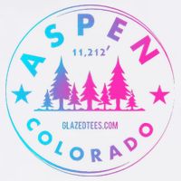 Aspen Colorado Retro Big Mountain Forest Golf Towel