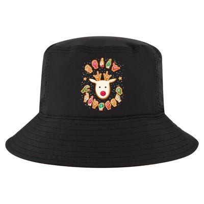 Asl Christmas Reindeer American Sign Language Gingerbread Cool Comfort Performance Bucket Hat