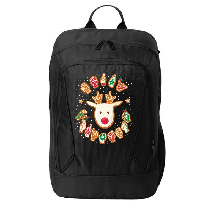 Asl Christmas Reindeer American Sign Language Gingerbread City Backpack