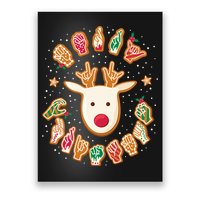 Asl Christmas Reindeer American Sign Language Gingerbread Poster