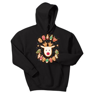 Asl Christmas Reindeer American Sign Language Gingerbread Kids Hoodie