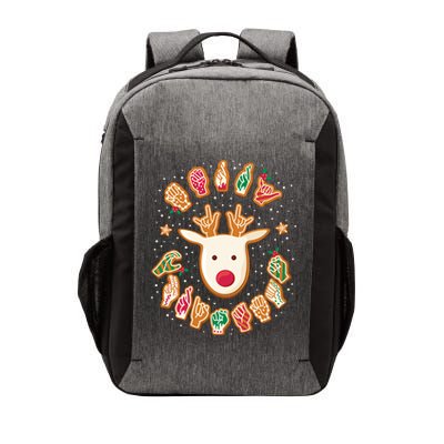 Asl Christmas Reindeer American Sign Language Gingerbread Vector Backpack