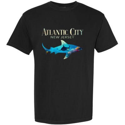 Atlantic City Retro Atlantic City Nj Shark Garment-Dyed Heavyweight T-Shirt