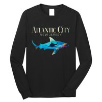 Atlantic City Retro Atlantic City Nj Shark Long Sleeve Shirt