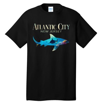 Atlantic City Retro Atlantic City Nj Shark Tall T-Shirt