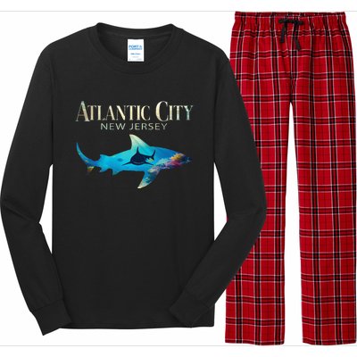 Atlantic City Retro Atlantic City Nj Shark Long Sleeve Pajama Set