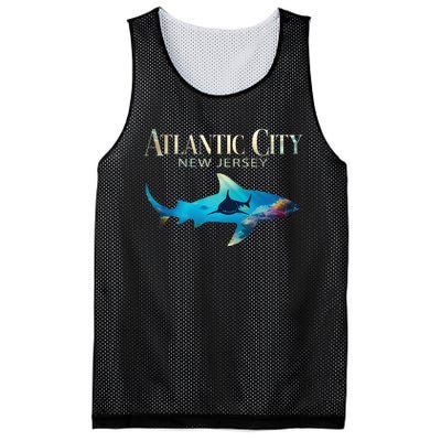 Atlantic City Retro Atlantic City Nj Shark Mesh Reversible Basketball Jersey Tank