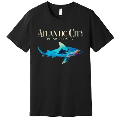 Atlantic City Retro Atlantic City Nj Shark Premium T-Shirt