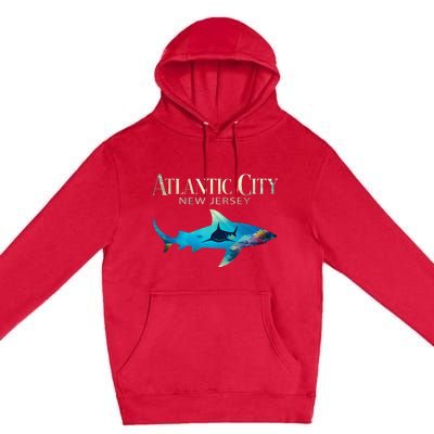 Atlantic City Retro Atlantic City Nj Shark Premium Pullover Hoodie