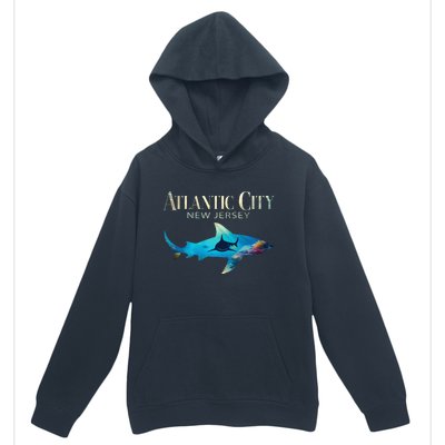 Atlantic City Retro Atlantic City Nj Shark Urban Pullover Hoodie