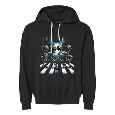 Aliens Crosswalk Roswell Garment-Dyed Fleece Hoodie