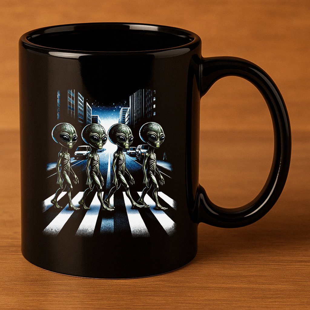 Aliens Crosswalk Roswell 11oz C Handle Ceramic Mug