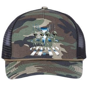 Aliens Crosswalk Roswell Retro Rope Trucker Hat Cap