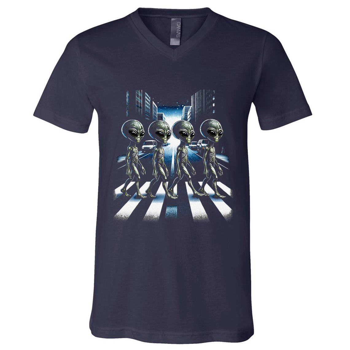 Aliens Crosswalk Roswell V-Neck T-Shirt