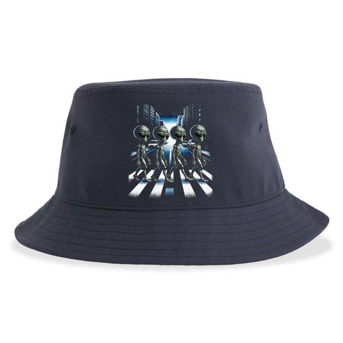 Aliens Crosswalk Roswell Sustainable Bucket Hat