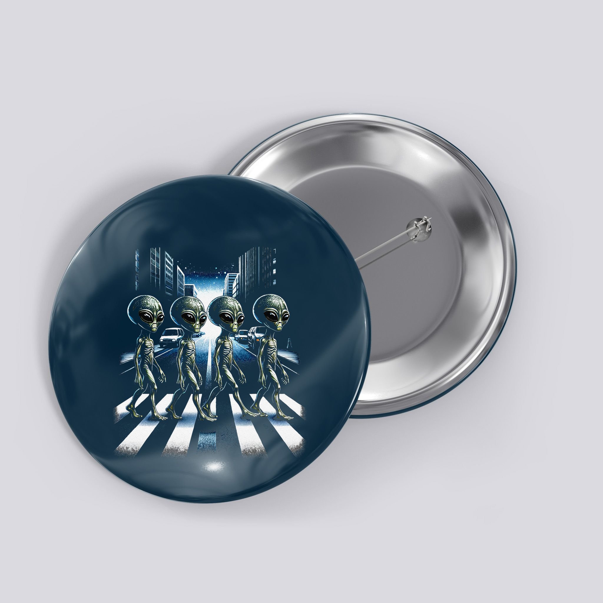 Aliens Crosswalk Roswell Button