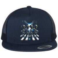 Aliens Crosswalk Roswell Flat Bill Trucker Hat