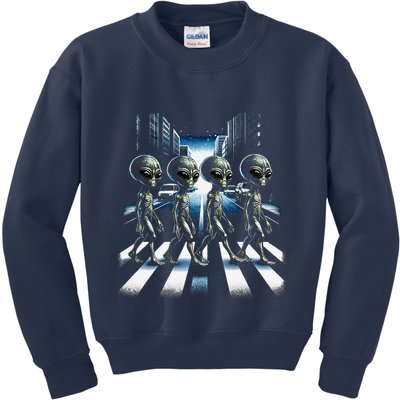 Aliens Crosswalk Roswell Kids Sweatshirt