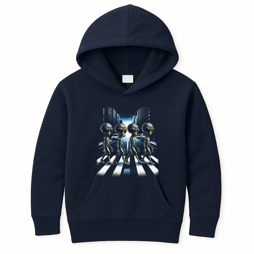 Aliens Crosswalk Roswell Kids Hoodie