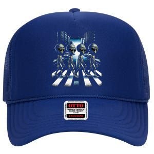 Aliens Crosswalk Roswell High Crown Mesh Back Trucker Hat