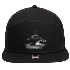 Aircraft Carrier Realistic 7 Panel Mesh Trucker Snapback Hat